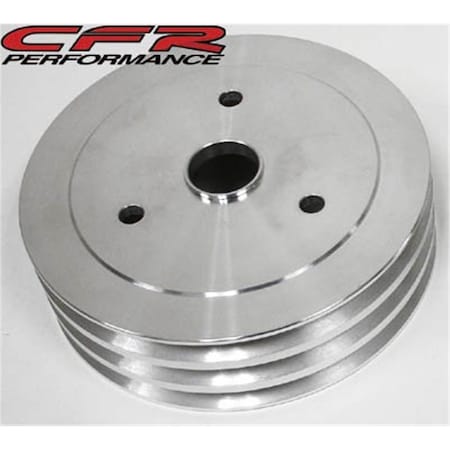Cfr Performance Short Chevy Small Block Aluminum Crank Pulley - 3 Groove HZ-8858-M